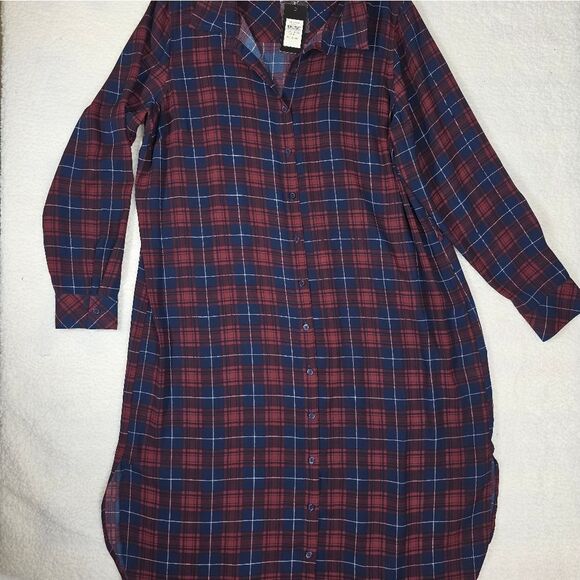 City Chic Plaid Button-Up Shirt Dress – Size Medium/18 (NWT) - Picture 11 of 16